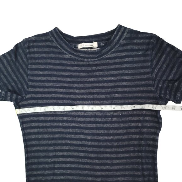 Rag & bone maxi body con Navy & Black Striped Maxi Dress Size Small tee shirt - Picture 6 of 6